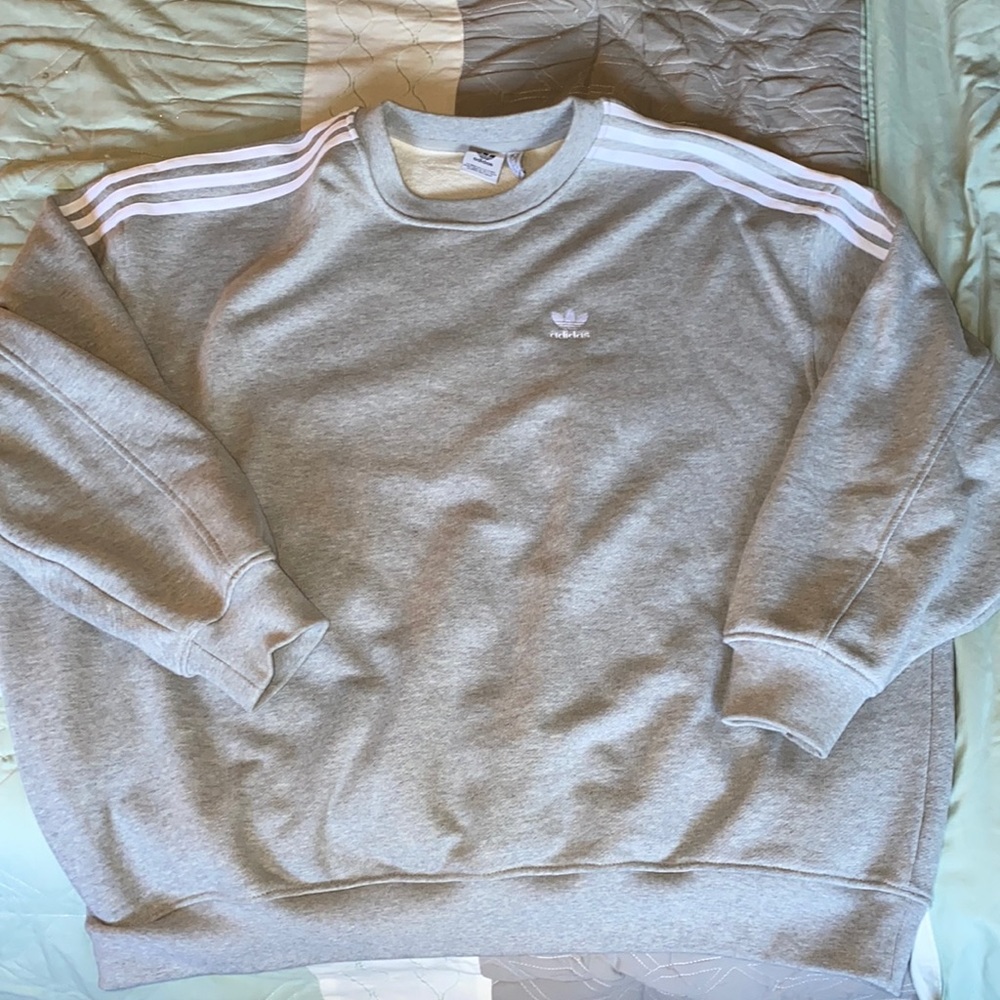 Adidas grey oversized sweatshirt